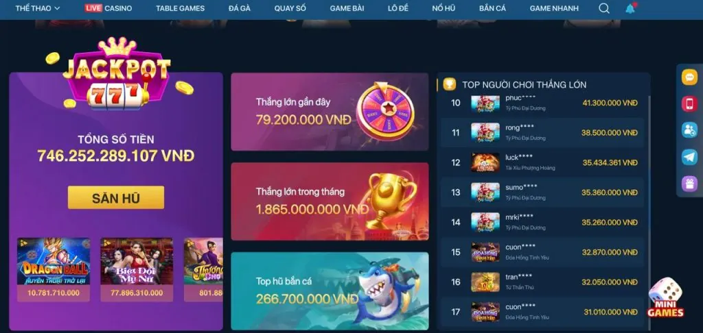 Các trò chơi đa dạng tại m888